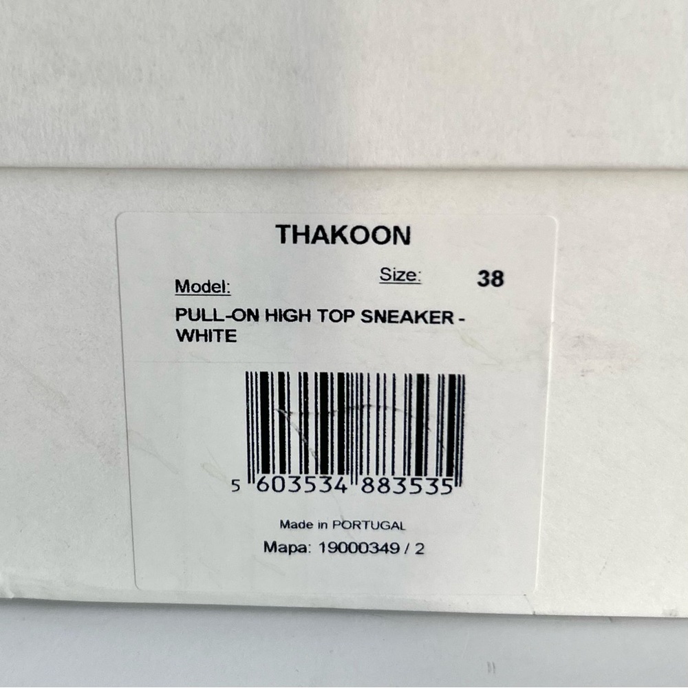 🍒Thakoon Pull On White High Top Sneakers. Size: 38 - Picture 10 of 11